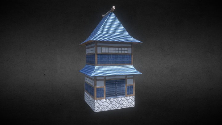 Mesh Oriental House 1 3D Model