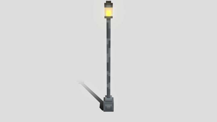 Low poly Lamppost 3D Model