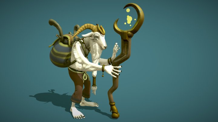 Goat character 3D Model