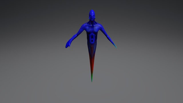 merman. 3D Model