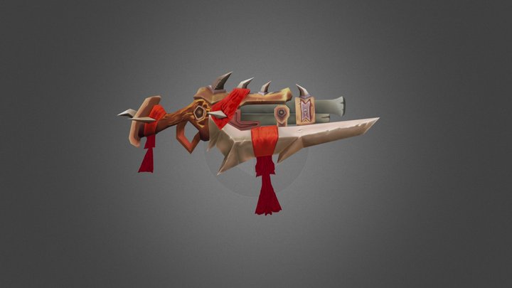 Low-poly Rifle  cataclysm world of warcraft 3D Model