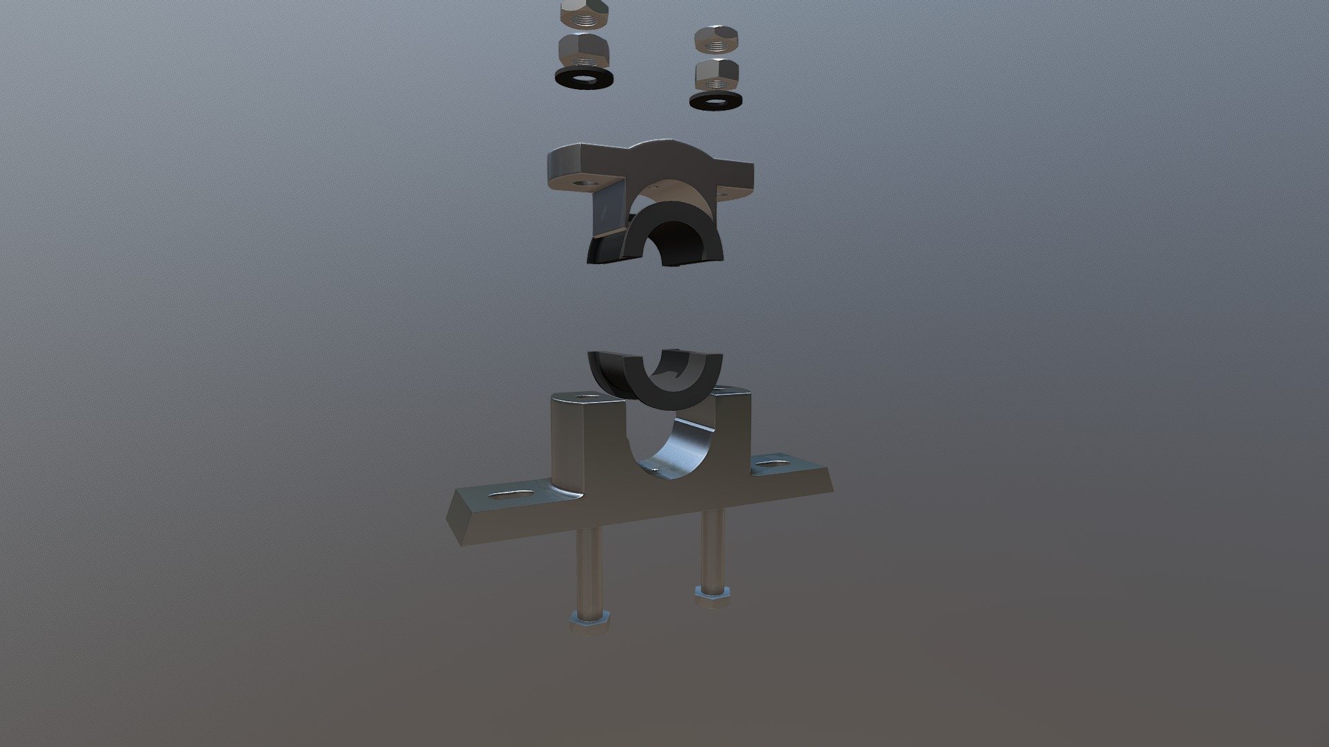 Assembly Pedestal Bearing 3D model by speedy (speedz1) [cc127d6
