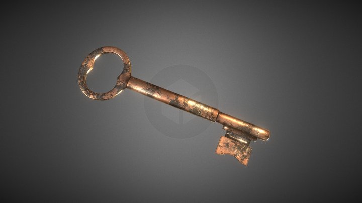 Old Rusty Key 3D Model