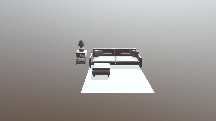 Living Room Scene 3D Model
