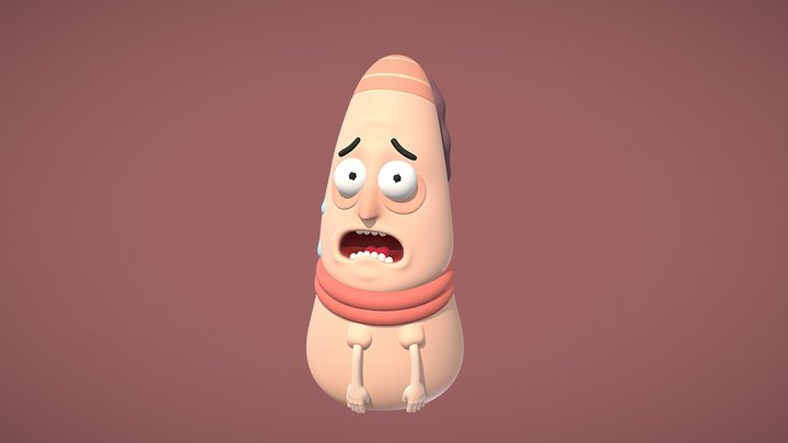 Worm Jerry - Rick and Morty 3D Model