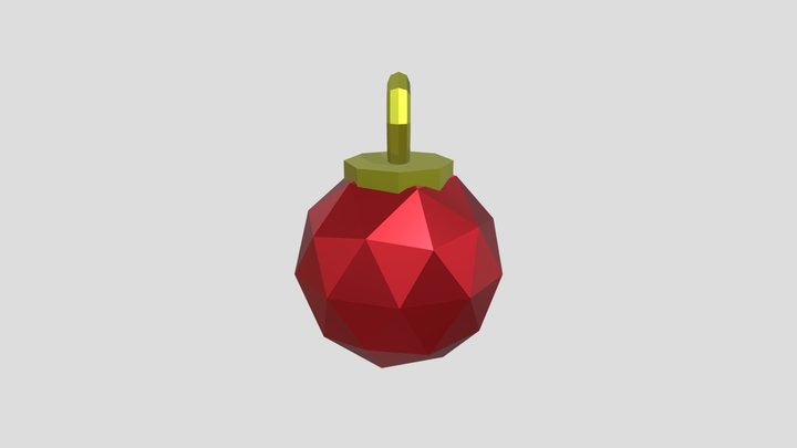 Low-Poly Christmas Ornament 3D Model