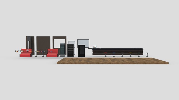 Modular Objects - Caferia (Lanchonete) 3D Model