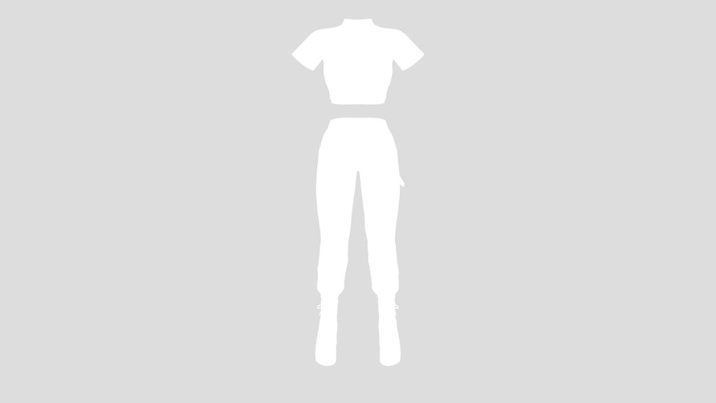 Female Outfit Cropped Tee Joggers Boots