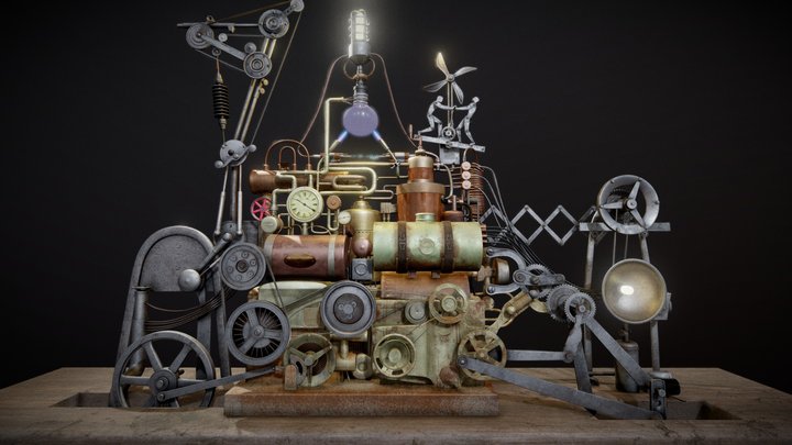 Old Machine - Steampunk - Vintage 3D Model