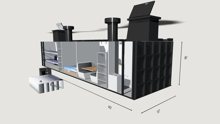 Modular Bunker 3D Model