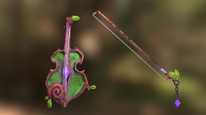 Fantasy Violin 3D Model