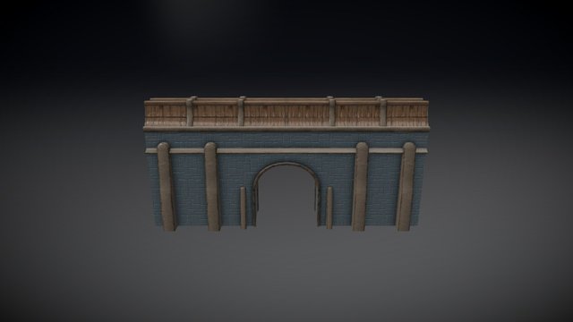 Castle wall 3D Model
