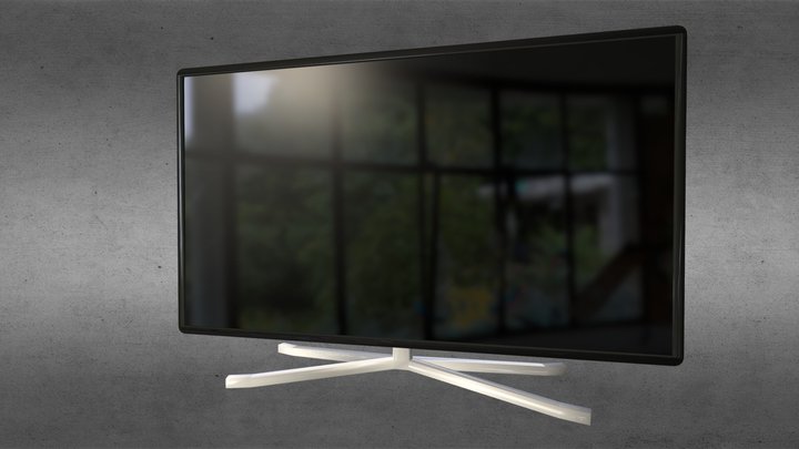 Flat Screen TV 46" with stand 3D Model