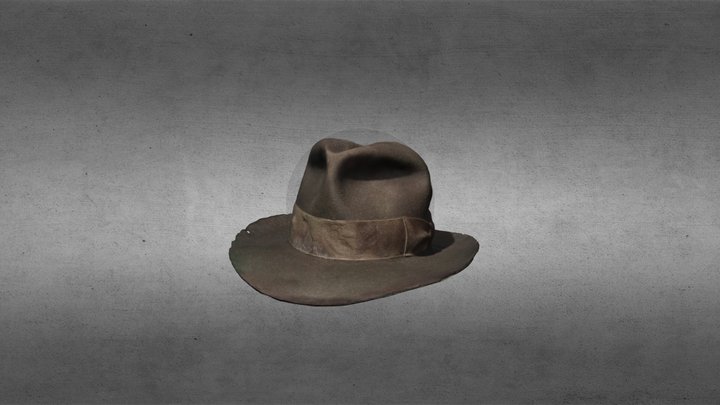 Photoscan of indiana jones hat. 3D Model