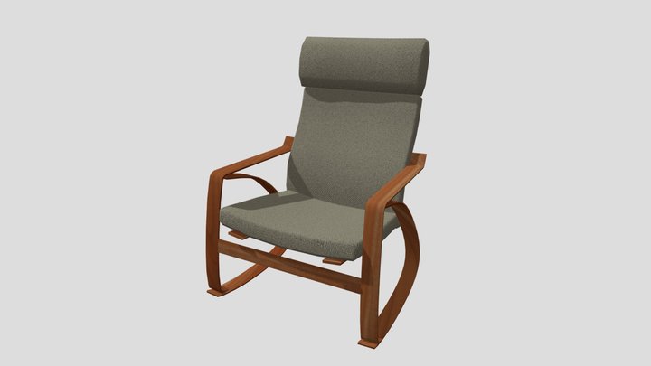Lounge chair low poly 3D Model
