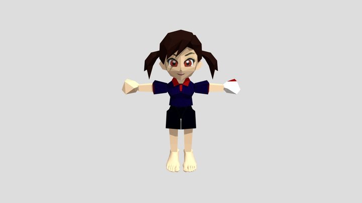 Mario Golf 64: Barefoot Plum 3D Model