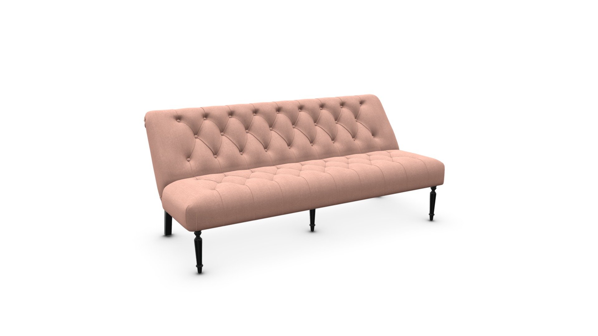 Slipper Sofa Bed, Vintage Pink Velvet