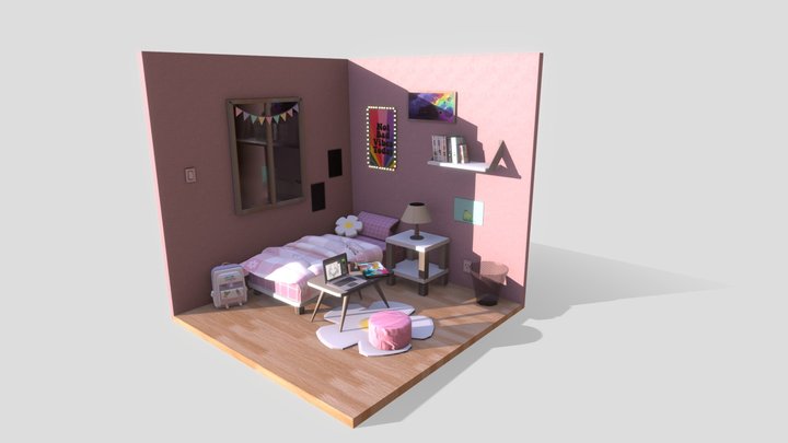 Diorama Cute UwU 3D Model