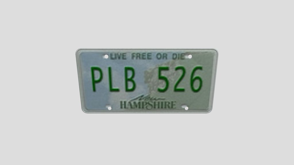 New Hampshire Licence Plate Pl