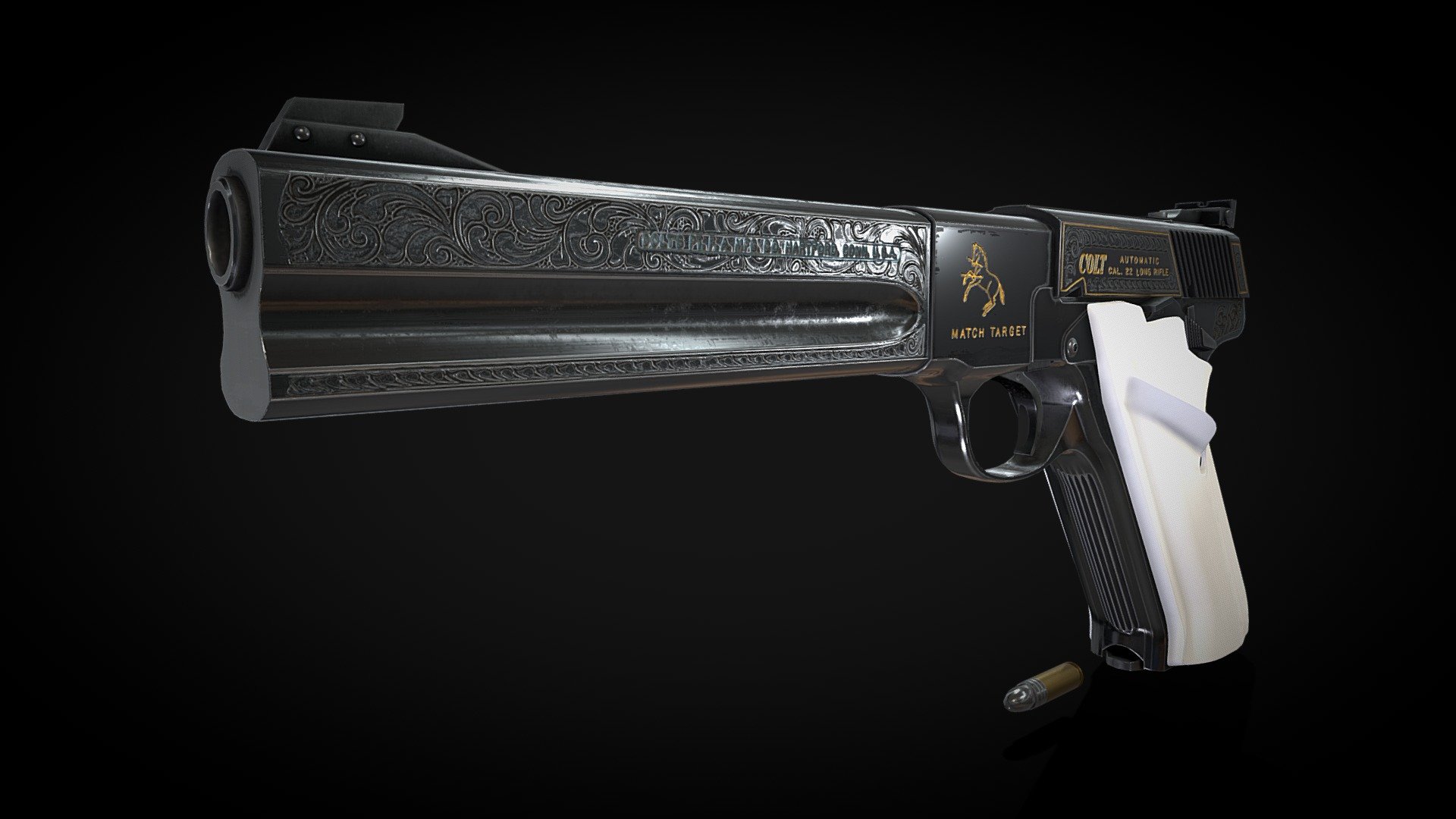 Colt Woodsman Match Target 22LR Pistol - 3D model by rvh (@rvh