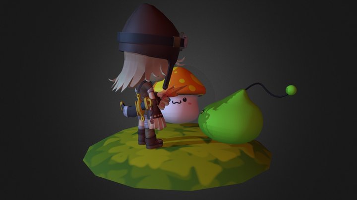 MapleStory - Thief Slime and OrangeMushoom 3D Model