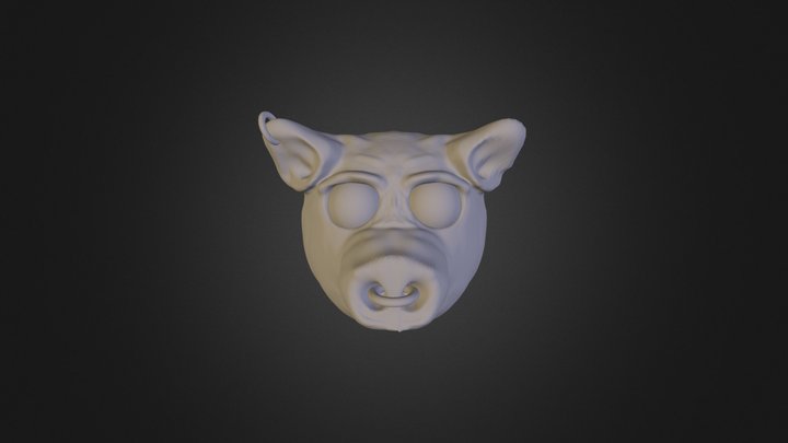 Low Resolution Punk Pig 3D Model