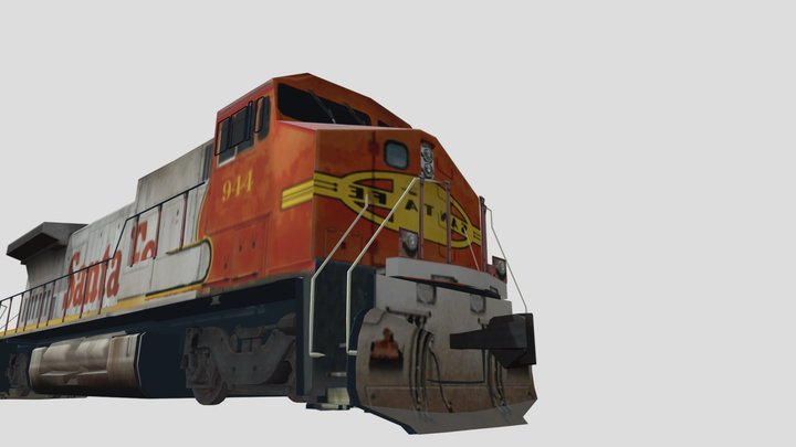 ATSF dash 8 3D Model