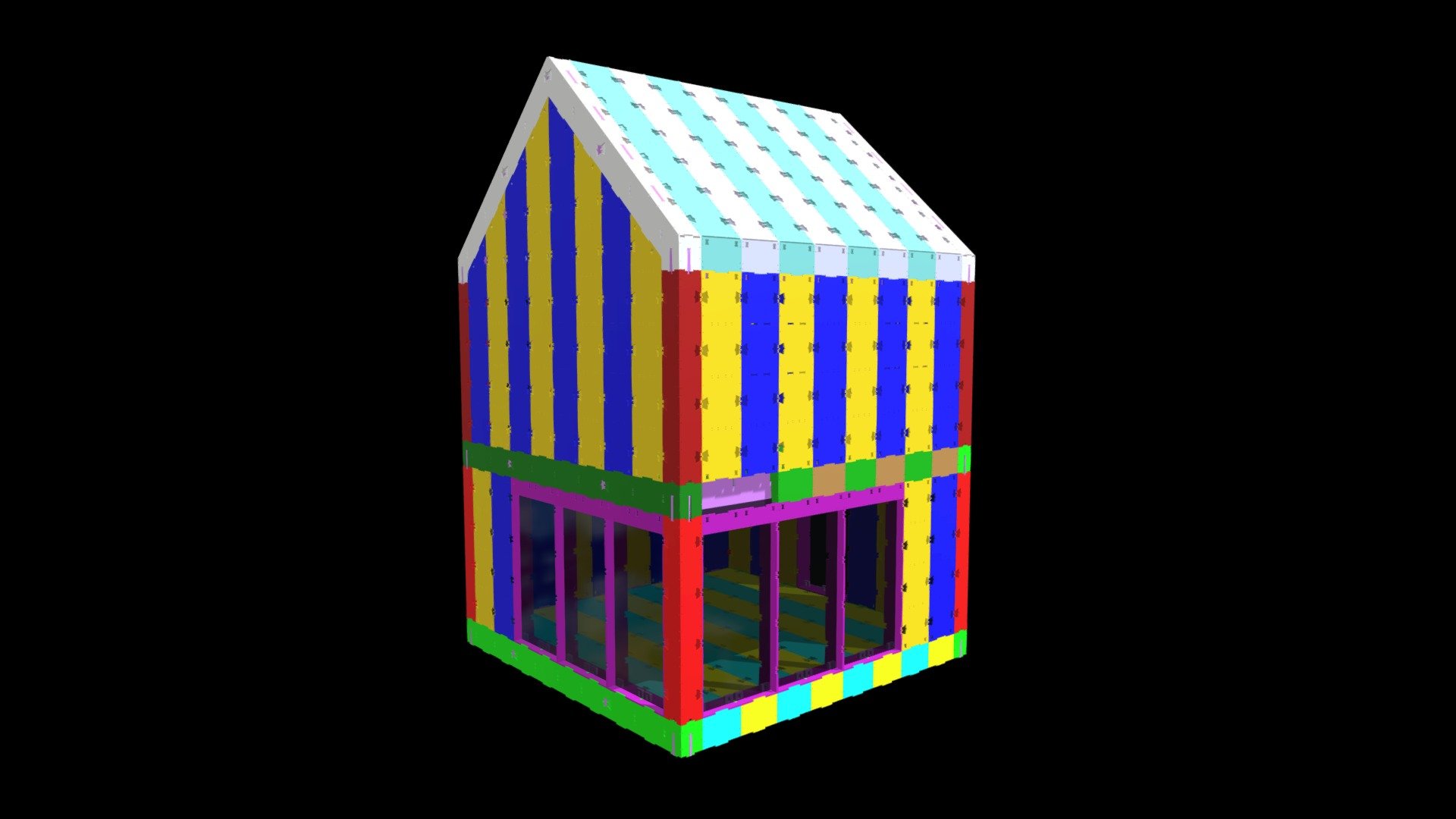 House 9 (edited 4mm MDF laser model)