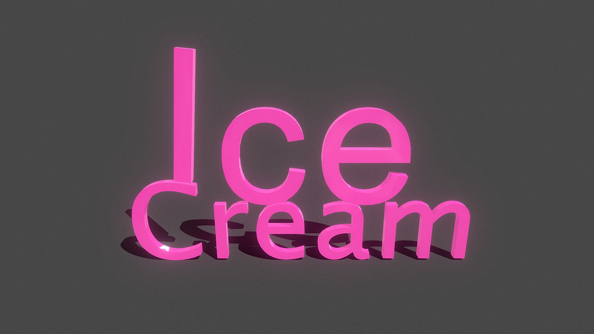 3D model Ice Cream Sign - This is a 3D model of the Ice Cream Sign. The 3D model is about logo.
