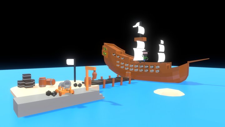 PirateDock(animation problem) 3D Model