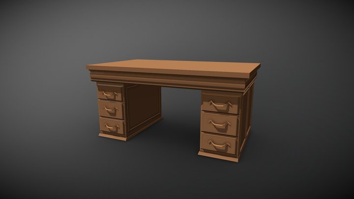 Wood Boss Office Table – Free 3D Model STL