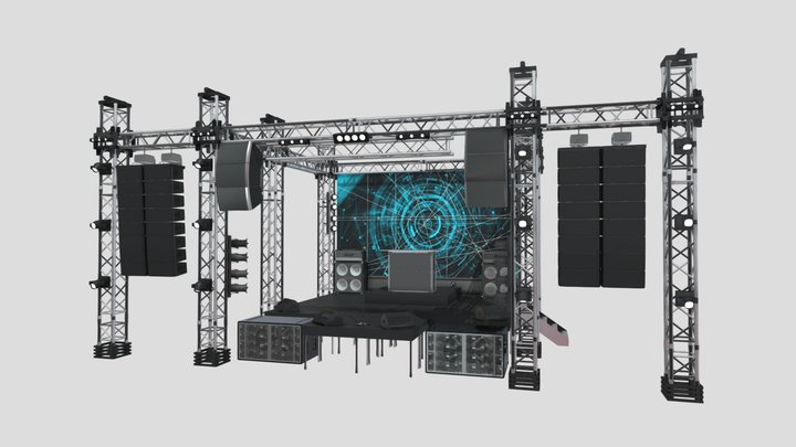 Mini Concert Stage 3D Model