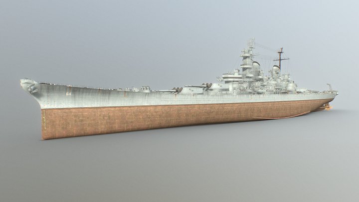 USS Wisconsin WoWS 3D Model