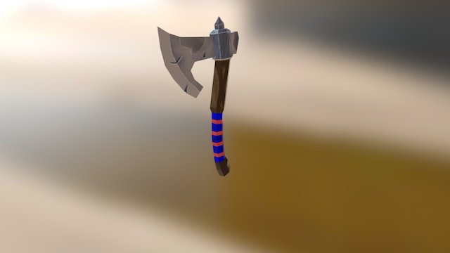 Texture Painting an Ax exercise cgcookie 3D Model