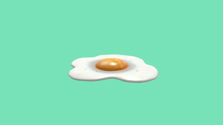 Fried Egg 3D Model