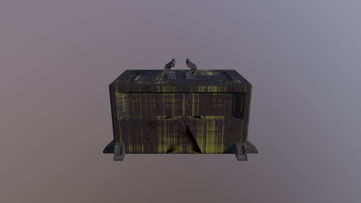 SciFi Crate 3D Model