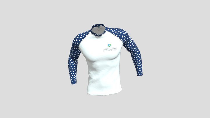 Rash Guard T- Shirt Requin- Baleine AotE 3D Model