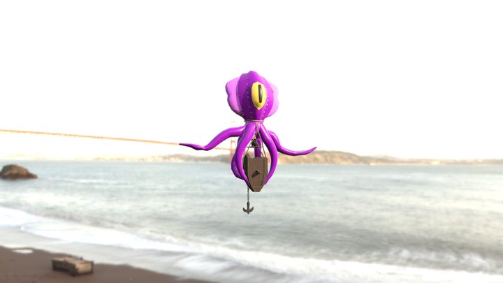 Squid hot air balloon 3D Model