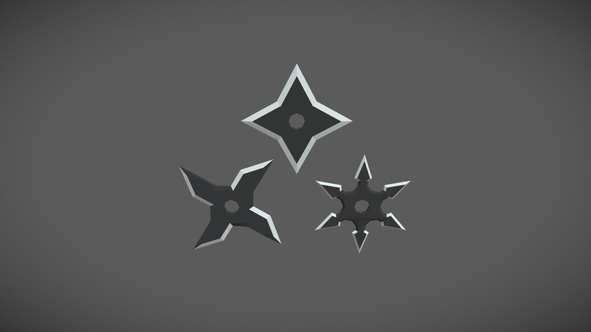 Low-poly Shurikens