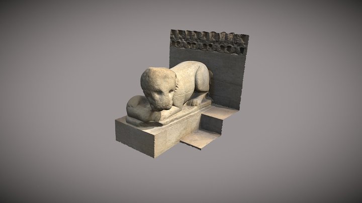 Lion sculpture - Cathedral of Bari (Italy) 3D Model