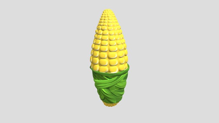 Golden Corn with a Green Sweater 3D Model