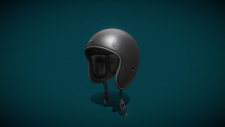 Moto helmet with Vertigo logo 3D Model