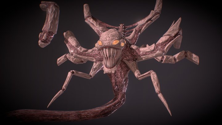 Boss-monster on the walls 3D Model