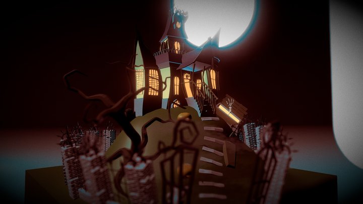 escena_halloween_clase22_23_exportSketchfab_mist 3D Model