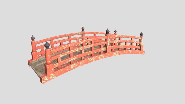 Japanese Bridge 3D Model
