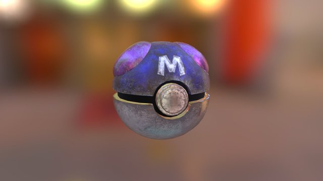 PBR Master Ball (dirty) 3D Model