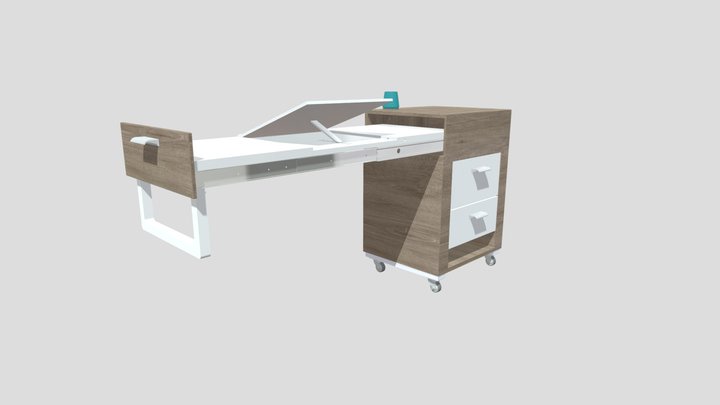 Multifunctional bedside table 3D Model