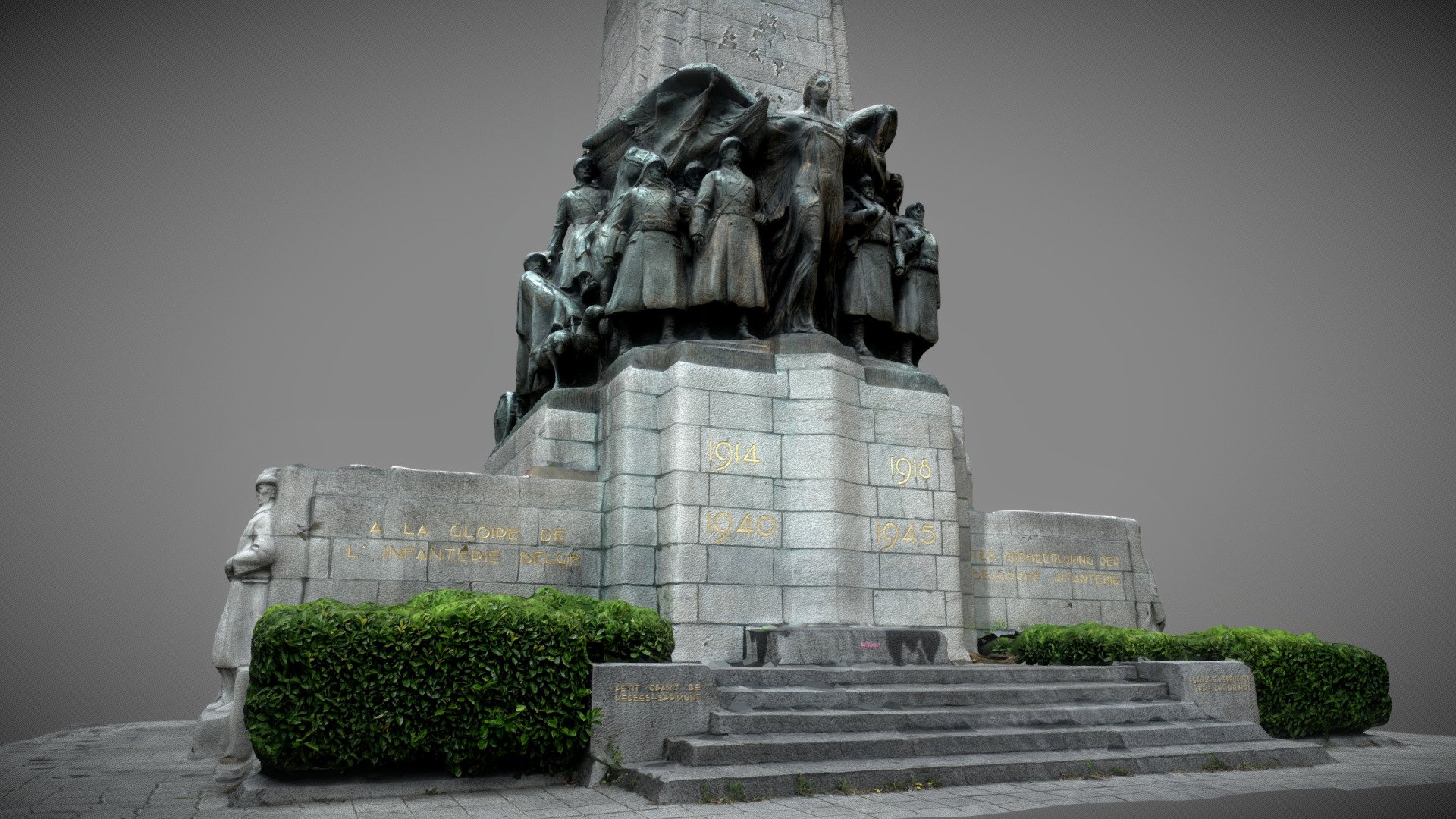 Monument to the glory of the Belgian infantry