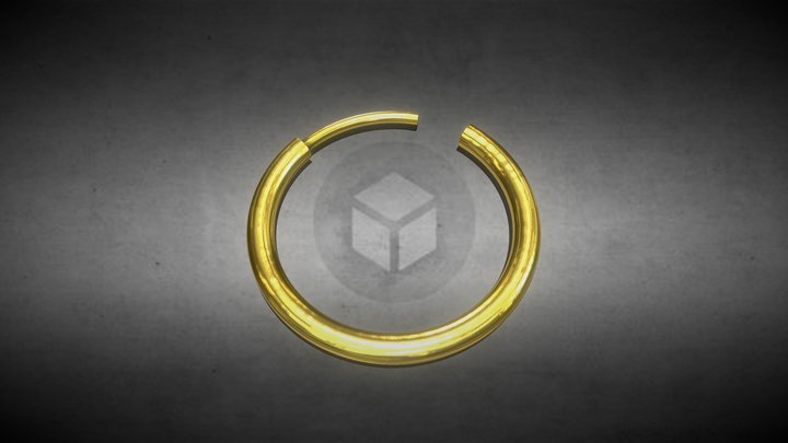 Golden Ear Ring 3D Model