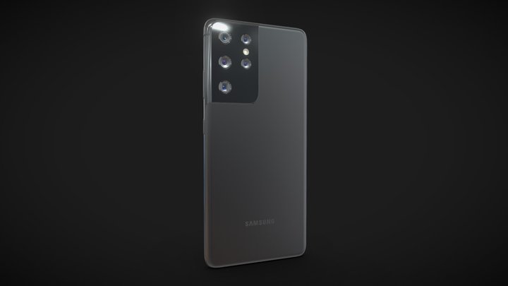 Samsung Galaxy S21 Ultra black v1 3D Model